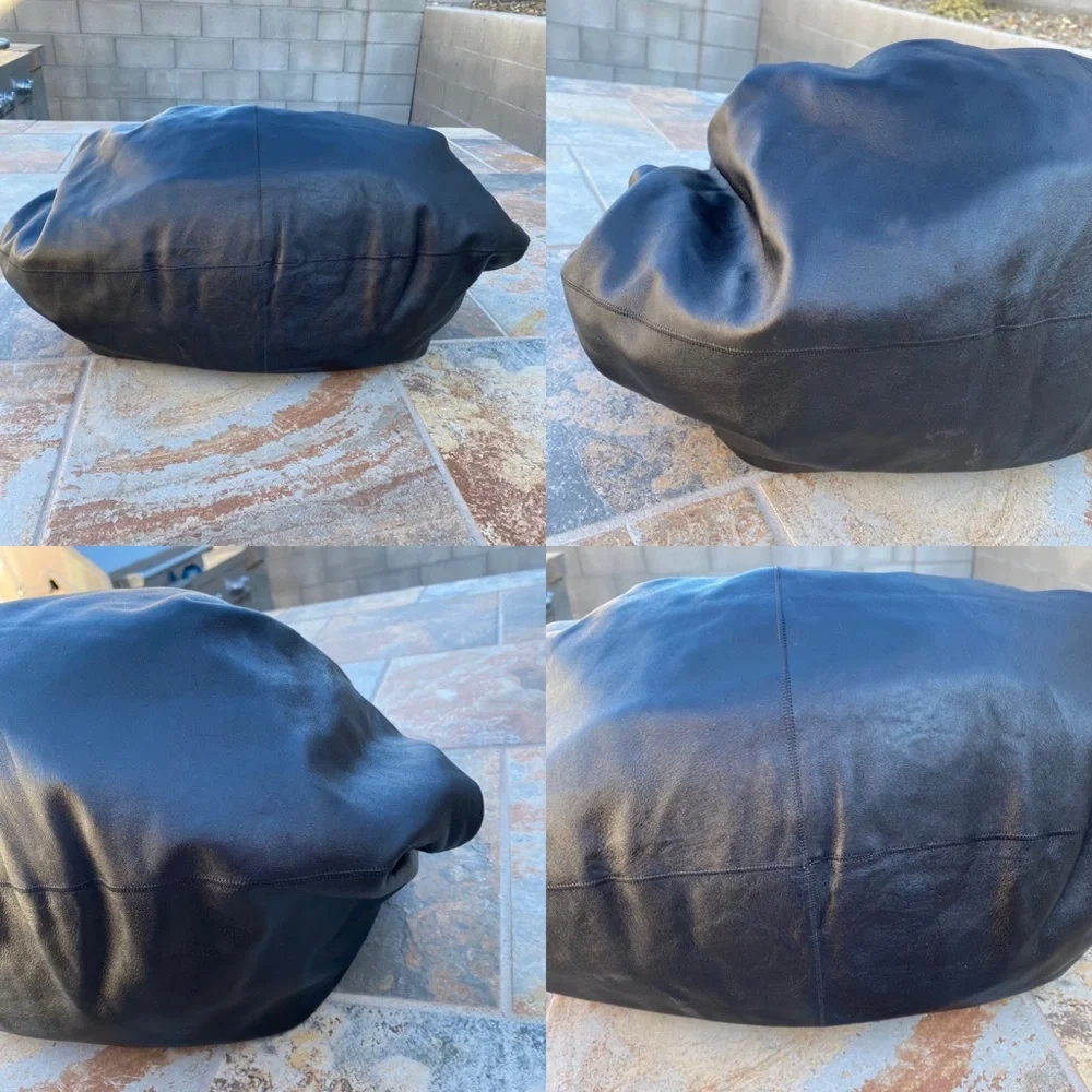 The Row Black Leather Slouchy Shoulder Bag - Picture 11 of 13